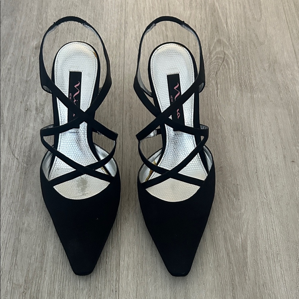 Nina Shoes Black Strappy Heels